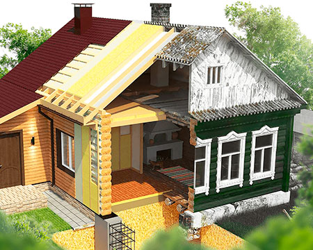 Реконструкция домов